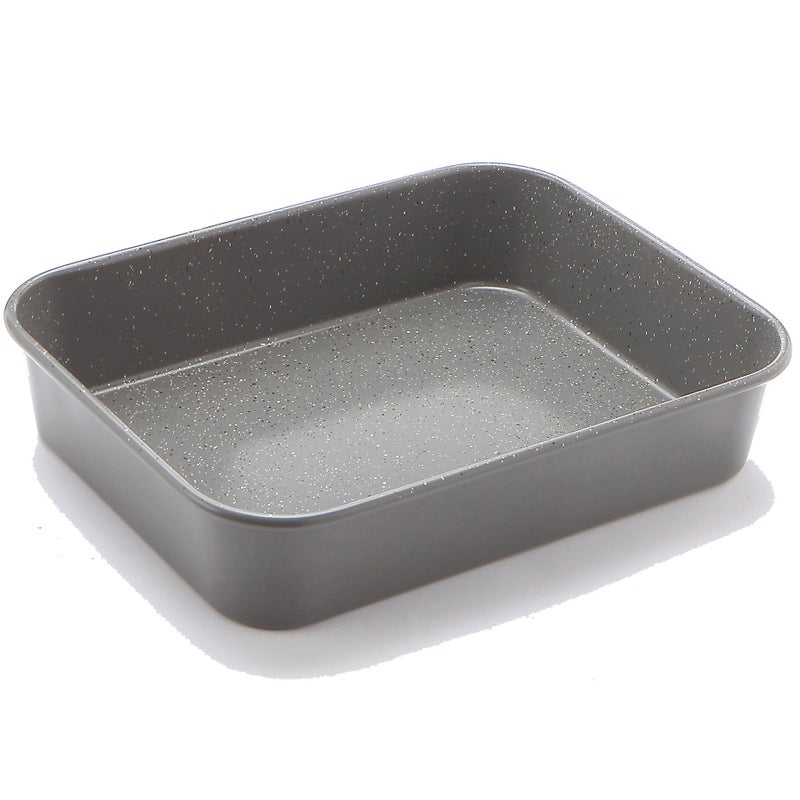 casaWare صينية لازانيا/مشواة غير لاصقة بطبقة سيراميك casaWare 13 x 10 x 3 إنش (جرانيت فضي) - Image 2